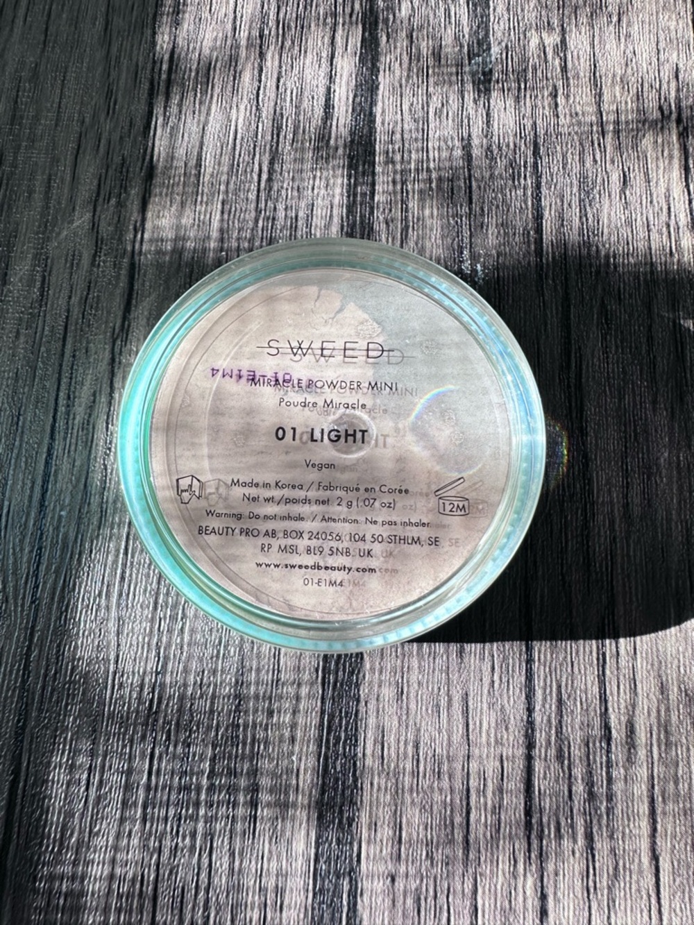 Sweed Miracle Powder Mini - 01 Light (Cream)